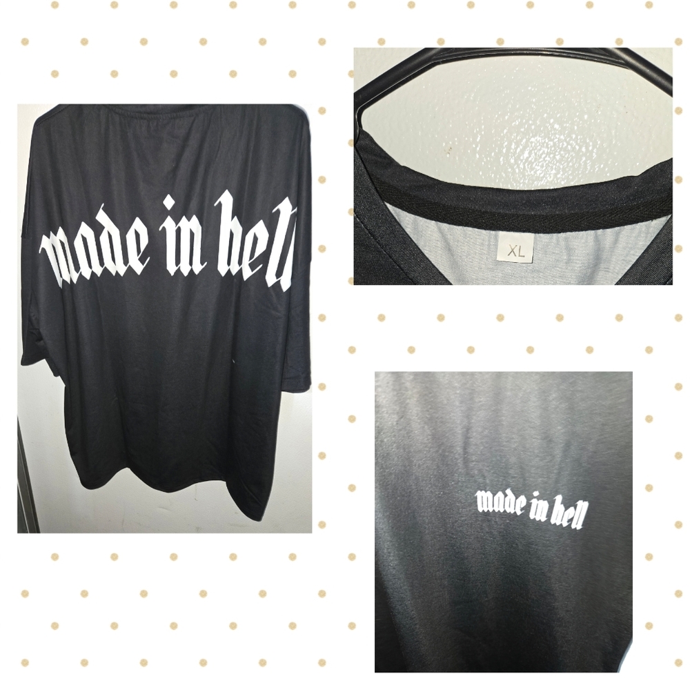 ❤️ NWOT Black Oversized T-Shirt Duval Clothinh Sz XXL - Picture 4 of 6